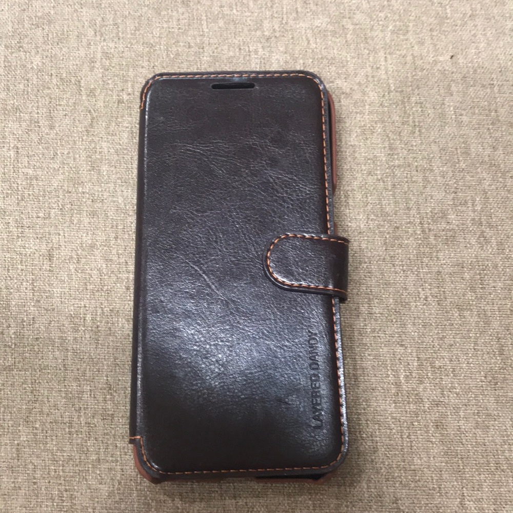 Galaxy S8 Plus real leather phone case